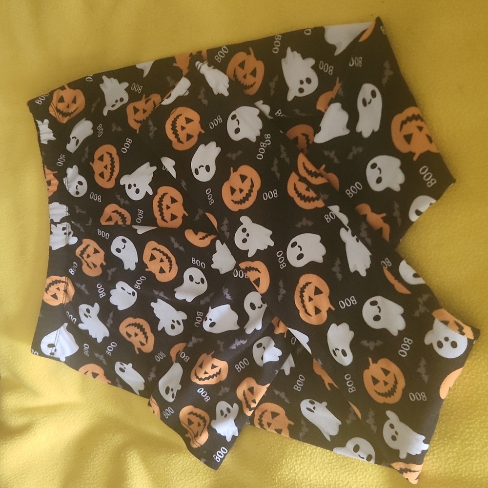 M10  Boo Ghosts & Pumpkins fleece leggings pj's or  lounging by Ukids